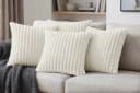 Amilian Kissenbezüge 4er Set Beige Hotelverschluss 40x40 cm Bild 2