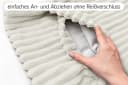 Amilian Kissenbezüge 4er Set Beige Hotelverschluss 40x40 cm Bild 3
