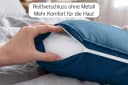 Amilian Dekokissen 4er Set Blau mit Reißverschluss Bild 3