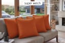 Amilian Dekokissen 4er Set Orange Mikrovelours Bild 1