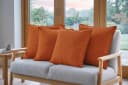 Amilian Dekokissen 4er Set Orange Mikrovelours Bild 2