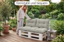 Amilian Palettenkissen Set 3-tlg. Grau Soft-Bezug Bild 5