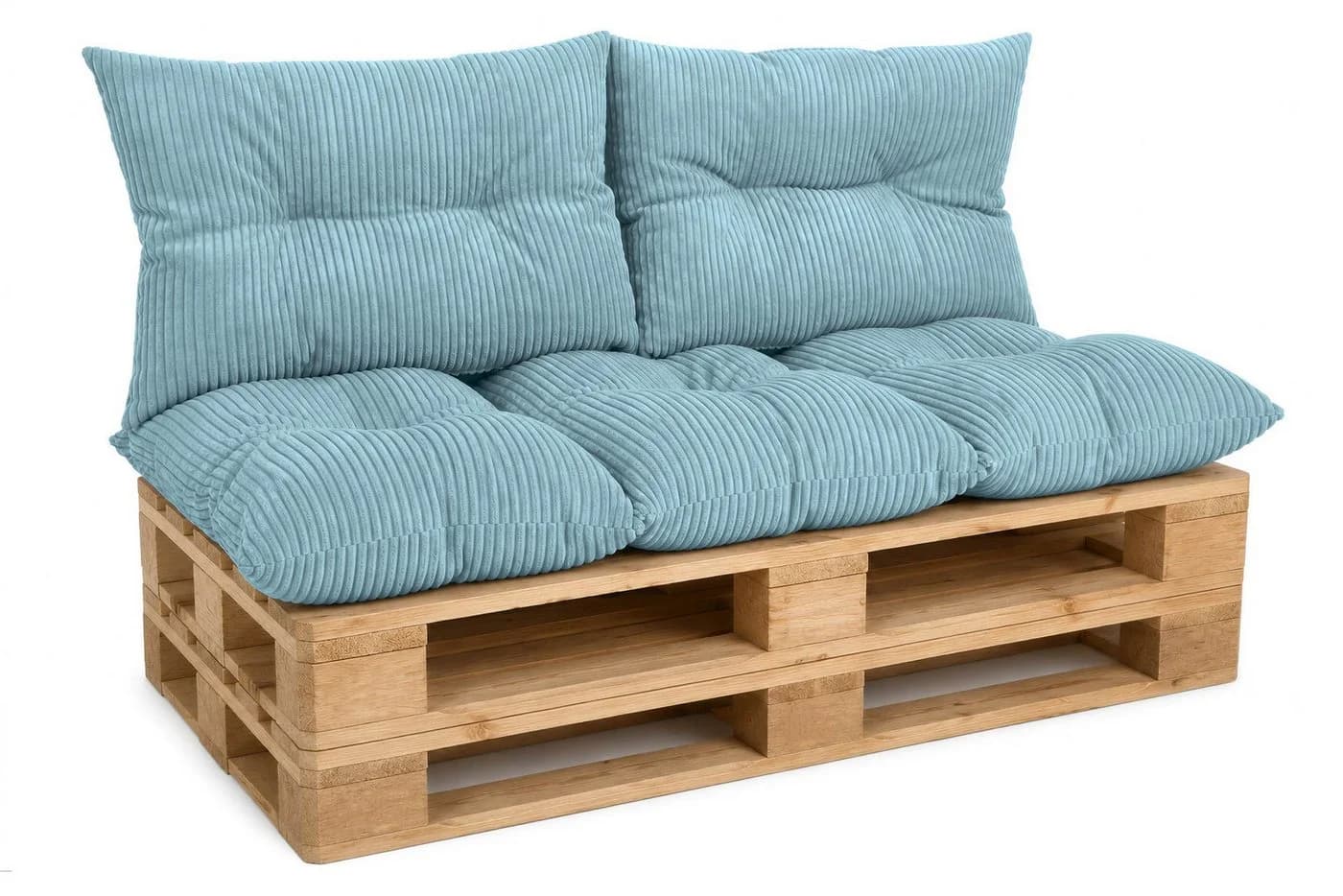 Amilian Palettenkissen Set 3-tlg. Blau für Palettenmöbel - Bild 2
