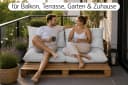 Amilian Palettenkissen Set 3-teilig Grau Polyester Bild 3