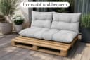 Amilian Palettenkissen Set 3-teilig Grau Polyester Bild 5