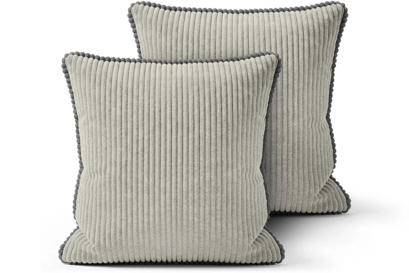 Amilian Dekokissen 2er-Set Beige Formstabil mit Füllung - Bild 2