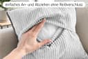 Amilian Dekokissen 4er Set Grau mit Füllung Bild 3