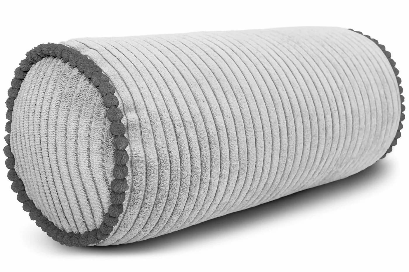 Amilian Nackenrolle Grau Cord-Optik Abnehmbarer Bezug - Bild 2