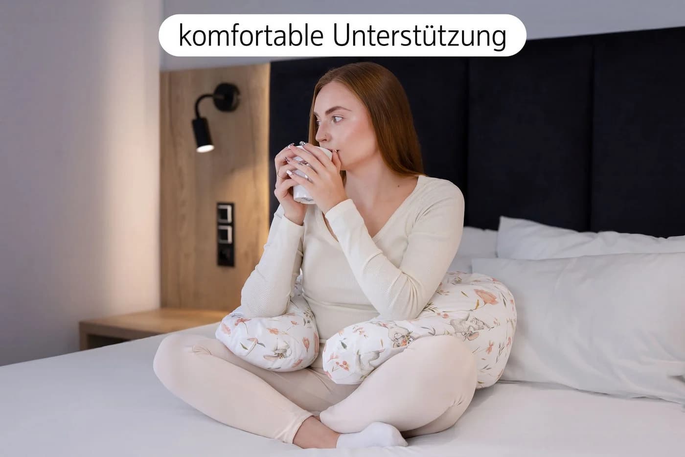 Amilian Stillkissen XXL 170 cm Grau Abnehmbarer Bezug - Bild 5