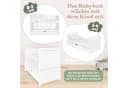 iGLOBAL Babybett Gitterbett 2-in-1 umbaubar Kiefernholz Bild 4