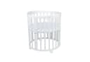 Waldin Babybett OWAL 7in1 mitwachsend Holz Weiß mit Matratze Bild 5