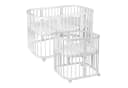 Waldin 7-in-1 Babybett aus Holz mitwachsend Weiß Bild 2