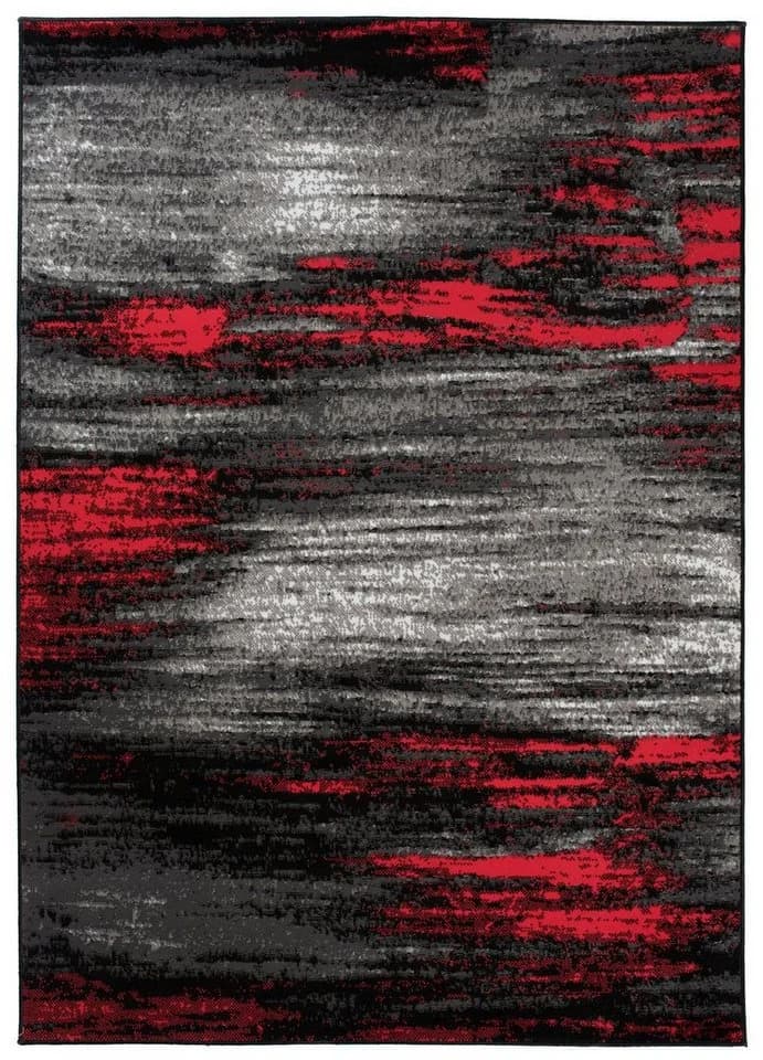 Tapiso Teppich MAYA Modern Rot Schwarz Rechteckig - Bild 2