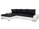 Beautysofa Polsterecke Teo L mit Schlaffunktion und Bettkasten Schwarz Bild 1