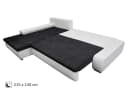 Beautysofa Polsterecke Teo L mit Schlaffunktion und Bettkasten Schwarz Bild 4