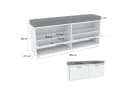 TARGET HOME Schuhschrank mit Sitzbank Weiß/Grau Bild 1