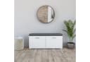 TARGET HOME Schuhschrank mit Sitzbank Weiß/Grau Bild 3