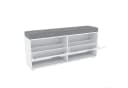 TARGET HOME Schuhschrank mit Sitzbank Weiß/Grau Bild 4