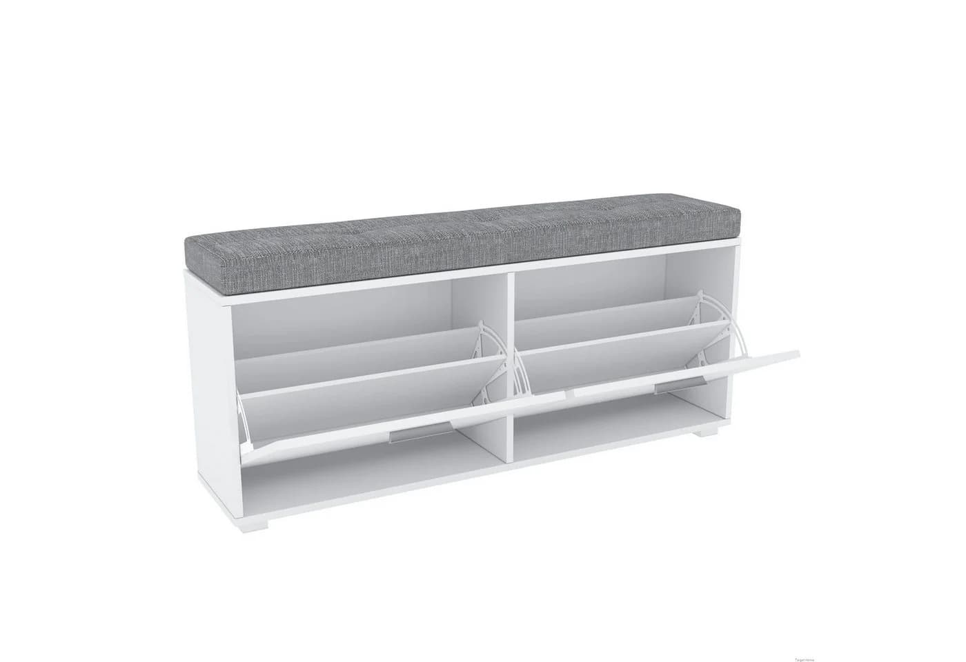 TARGET HOME Schuhschrank mit Sitzbank Weiß/Grau - Bild 4