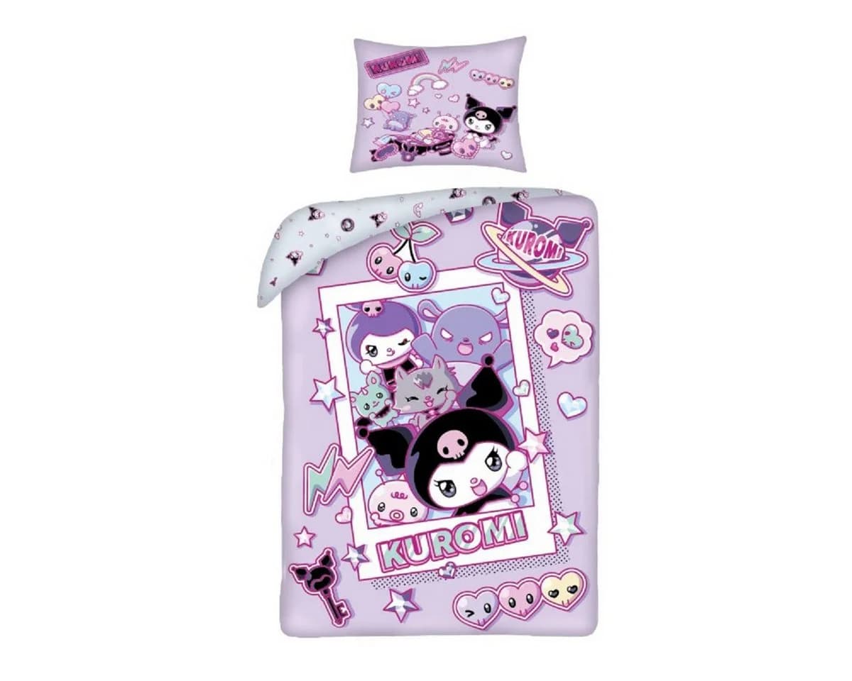 Hello Kitty Bettwäsche Set Mikrofaser 140x200 cm mit Kissenbezug 70x90 cm