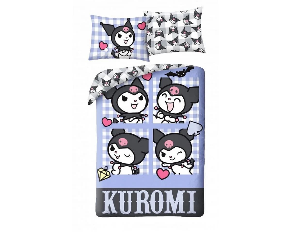 Hello Kitty Bettwäsche Set Mikrofaser 140x200cm mit Kissenbezug