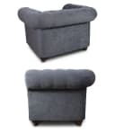Sofnet Ohrensessel Asti 1 Chesterfield Sessel Schwarz Chenille Bild 1