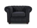 Sofnet Ohrensessel Asti 1 Chesterfield Sessel Schwarz Chenille Bild 2