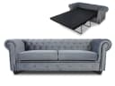 Sofnet Schlafsofa Asti 3 Bis Grau Chesterfield mit Schlaffunktion Bild 2