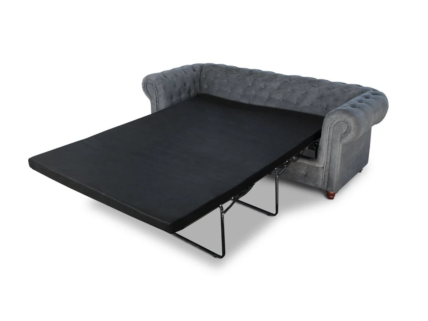 Sofnet Schlafsofa Asti 3 Bis Chesterfield Grün Velours