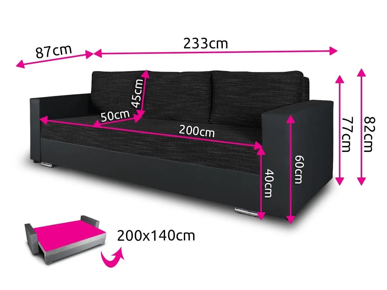 Sofnet Schlafsofa Bird mit Schlaffunktion und Bettkasten - Bild 4