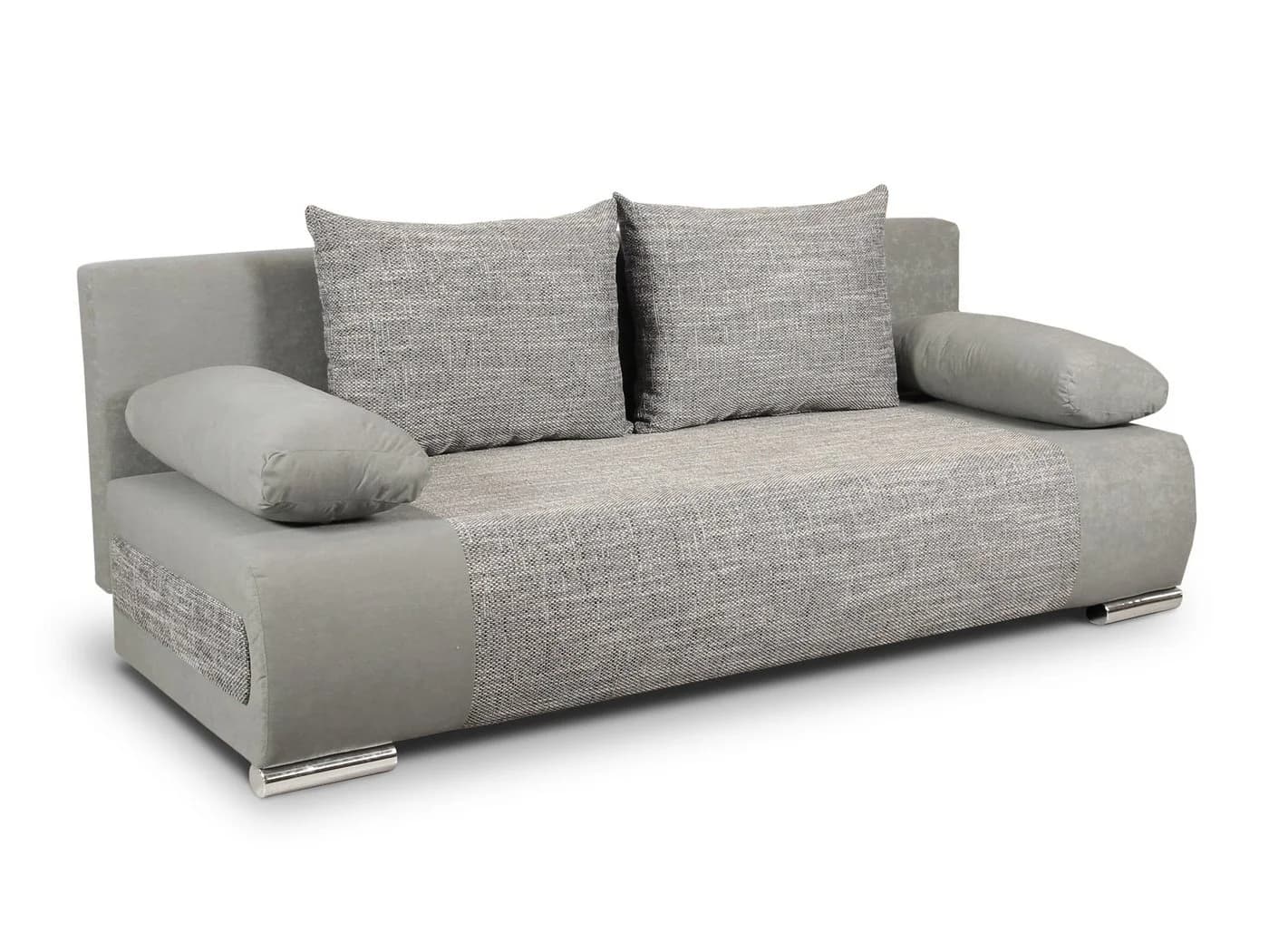 Sofnet Schlafsofa Naki mit Schlaffunktion und Bettkasten Grau