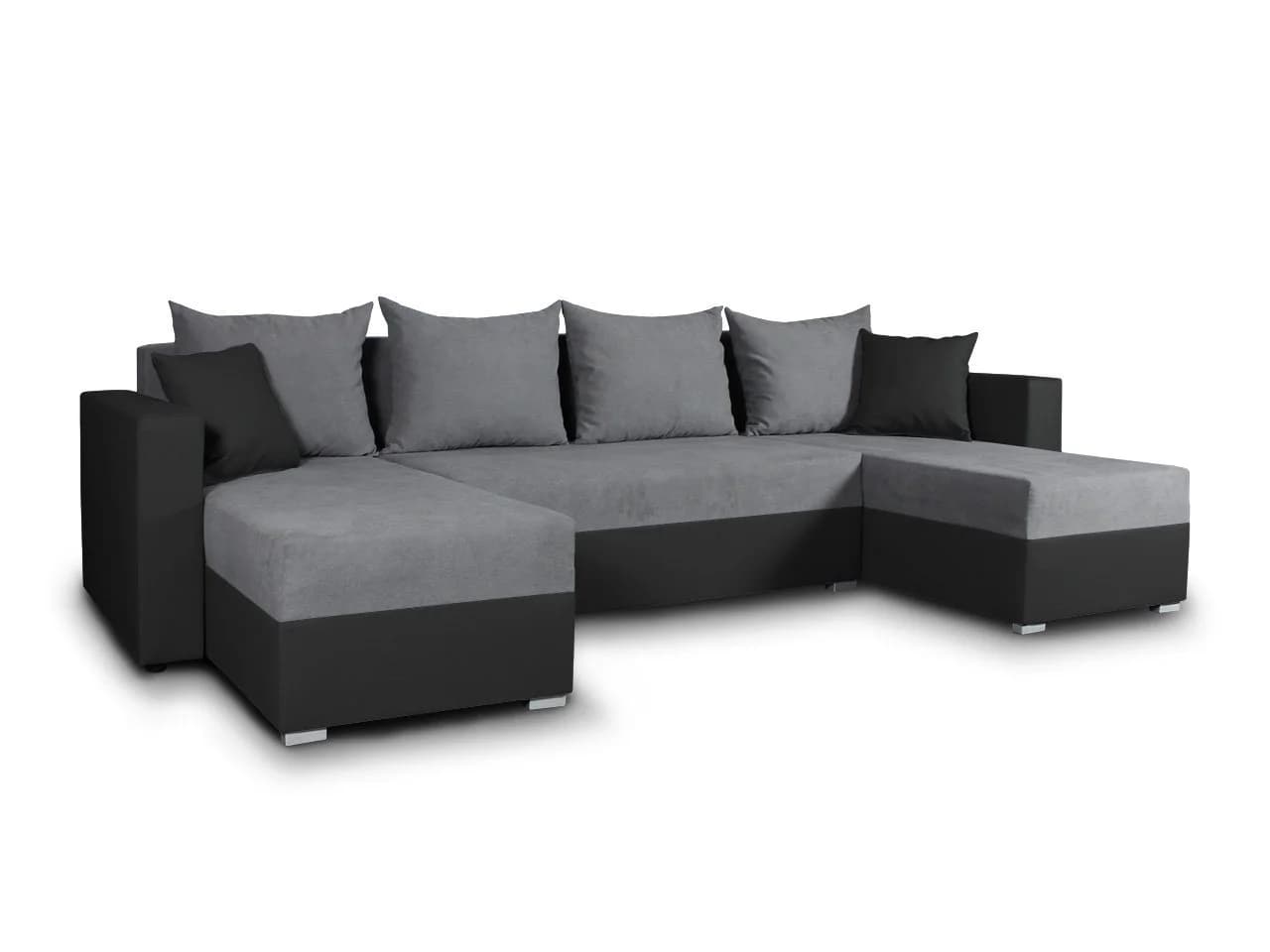 Sofnet Wohnlandschaft Beno U-Form Ecksofa mit Schlaffunktion und Bettkasten