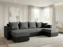 Sofnet Wohnlandschaft Beno U-Form Ecksofa mit Schlaffunktion und Bettkasten Bild 2