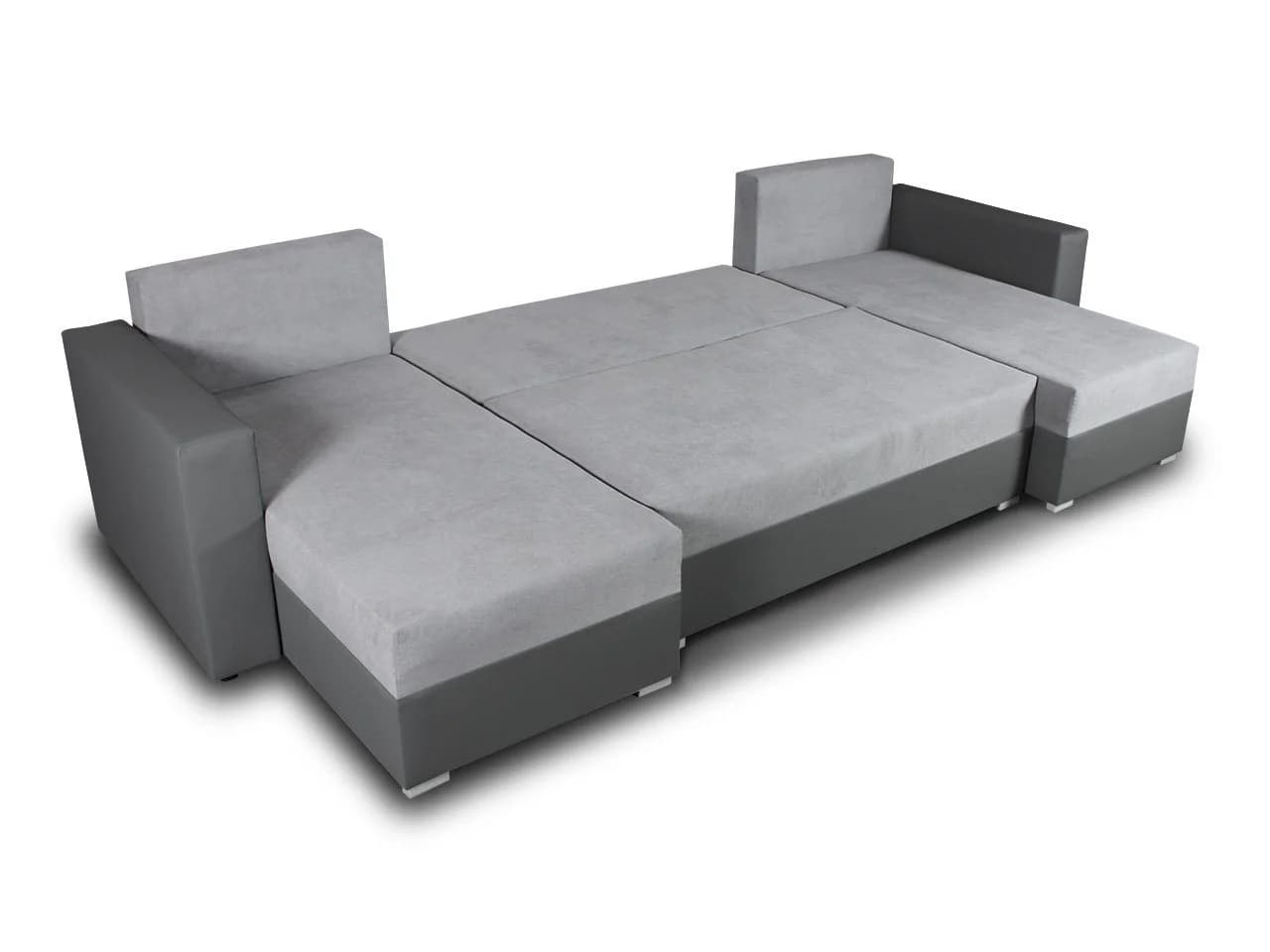 Sofnet Wohnlandschaft Beno U-Form Ecksofa mit Schlaffunktion und Bettkasten - Bild 3