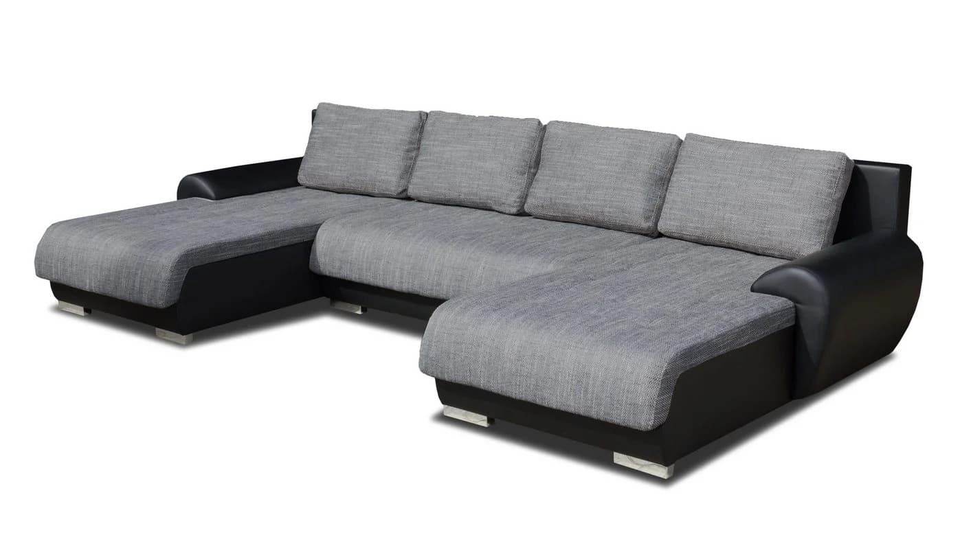 Sofnet Wohnlandschaft Otis U-Form Ecksofa mit Schlaffunktion und Bettkasten