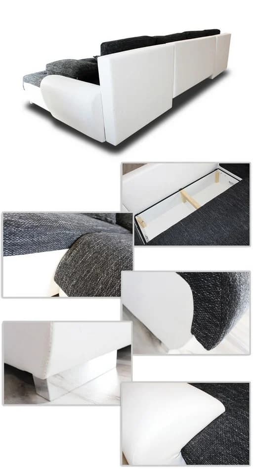 Sofnet Wohnlandschaft Otis U-Form Ecksofa mit Schlaffunktion - Bild 4