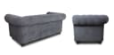 Sofnet Sofa Asti 2 Chesterfield Grau Velours 2-Sitzer Bild 1