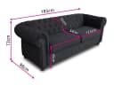 Sofnet Sofa Asti 2 Chesterfield Sofa 2-Sitzer Bluvel Velours Bild 5