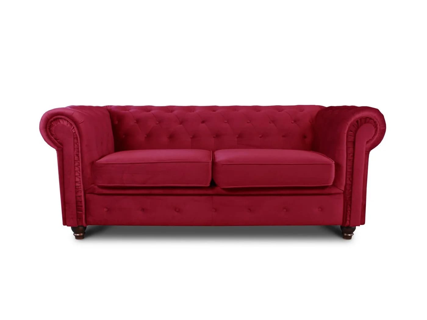 Sofnet Sofa Asti 2-Sitzer Chesterfield Bluvel Braun - Bild 2