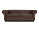 Sofnet Sofa Asti 3 Chesterfield 3-Sitzer Braun Chenille Bild 2