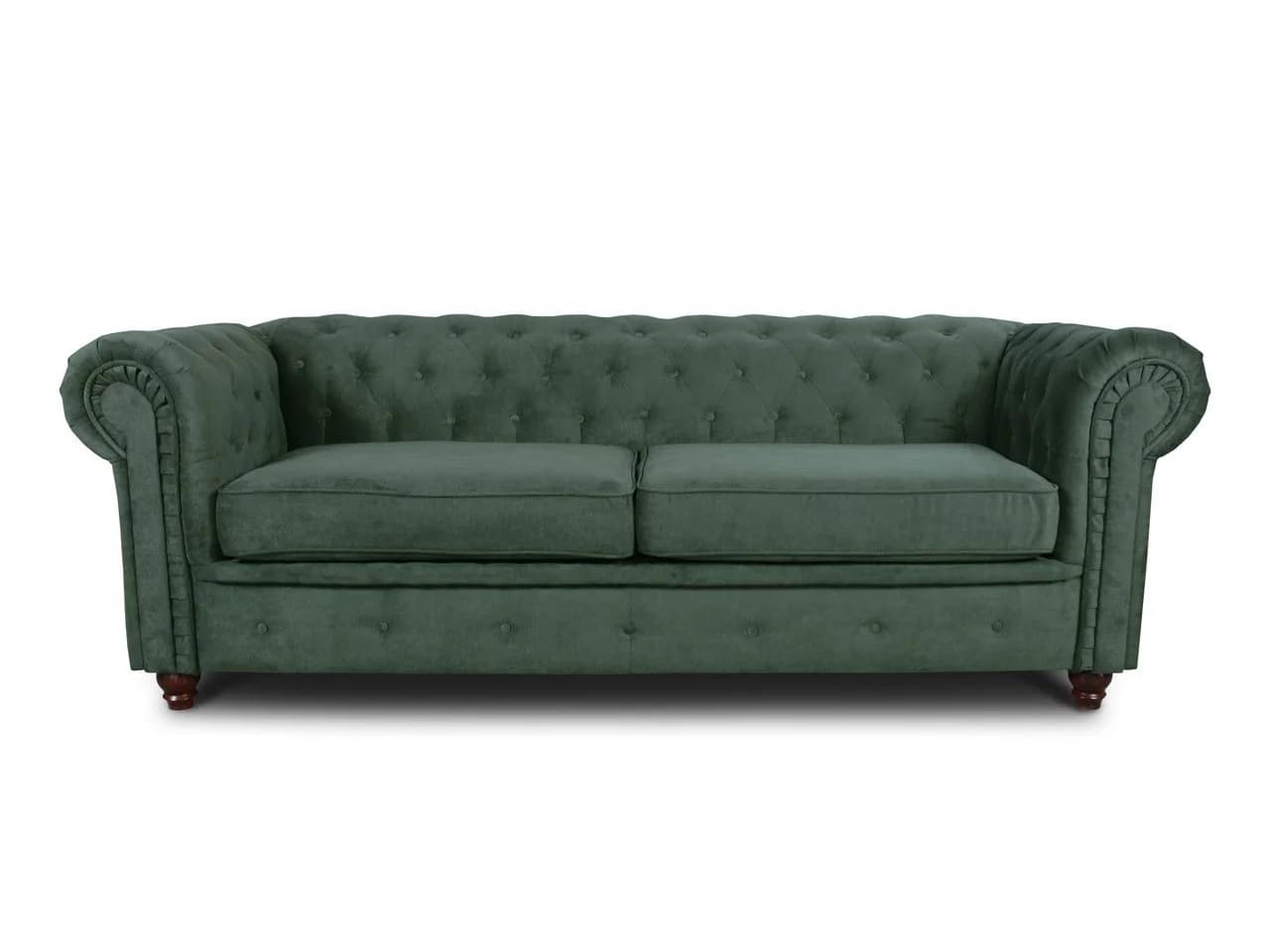 Sofnet Sofa Asti 3 Chesterfield Sofa 3-Sitzer Grün Chenille - Bild 2