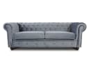 Sofnet Sofa Asti 3 Chesterfield Grau Velours 3-Sitzer Bild 2