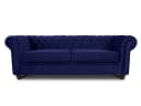 Sofnet Sofa Asti 3 Chesterfield 3-Sitzer Blau Velours Bild 2