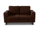 Sofnet Sofa Kera 2 2-Sitzer Velours Braun Holzfüße Bild 2