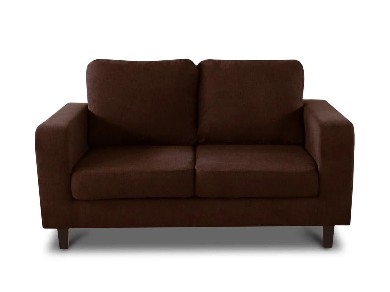 Sofnet Sofa Kera 2 2-Sitzer Velours Braun Holzfüße - Bild 2