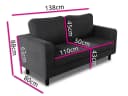 Sofnet Sofa Kera 2 2-Sitzer Velours Braun Holzfüße Bild 3