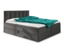 Sofnet Boxbett Star mit Bettkästen Grau Velours Bild 1