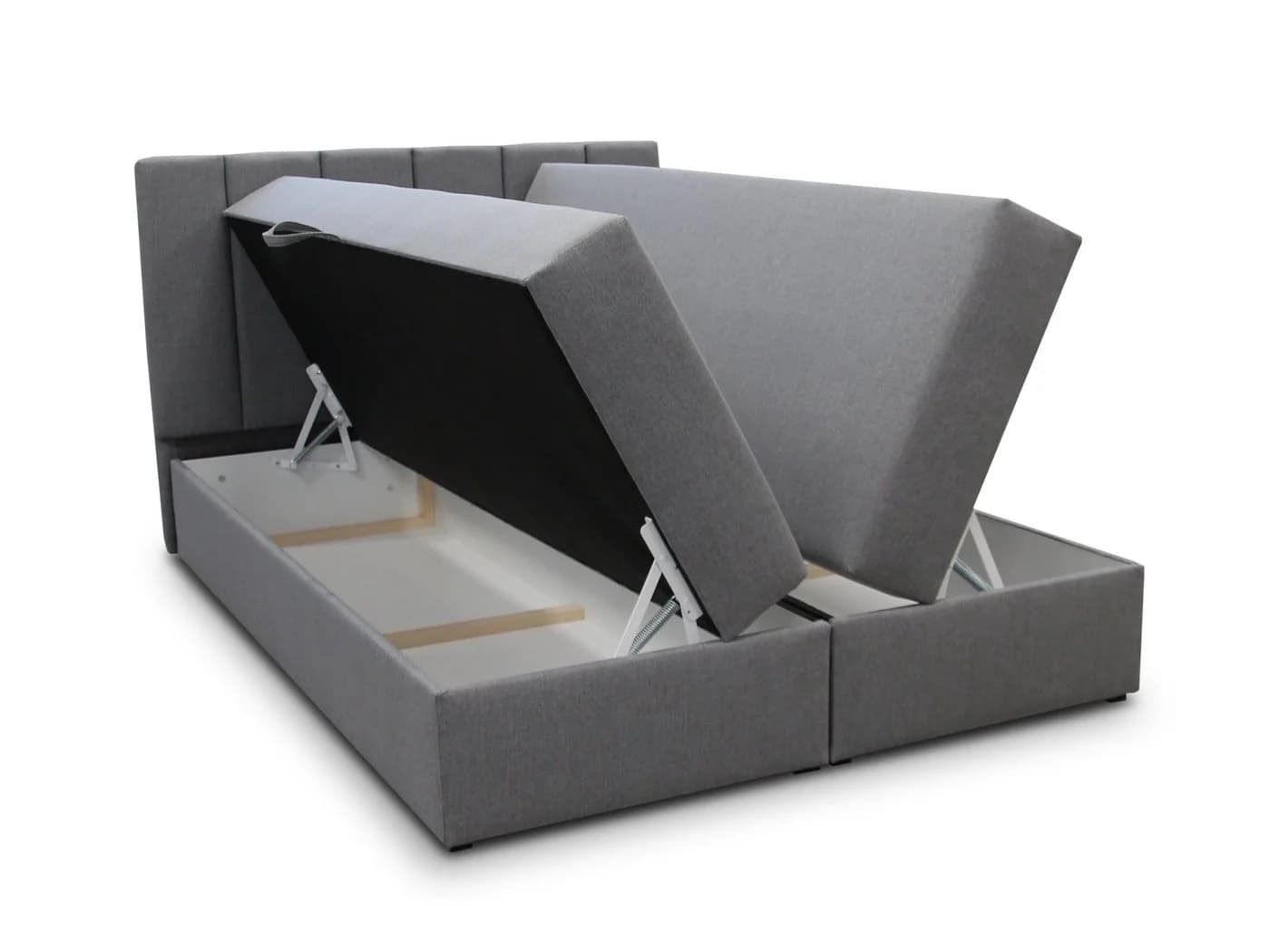Sofnet Boxbett Star Grau mit Bettkästen und Bonell-Matratze - Bild 3