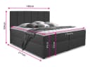 Sofnet Boxbett Star Grau mit Bettkästen und Bonell-Matratze Bild 5