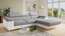 Sofnet Ecksofa Divo mit Schlaffunktion, Bettkasten & Kopfstützen Weiß Bild 2